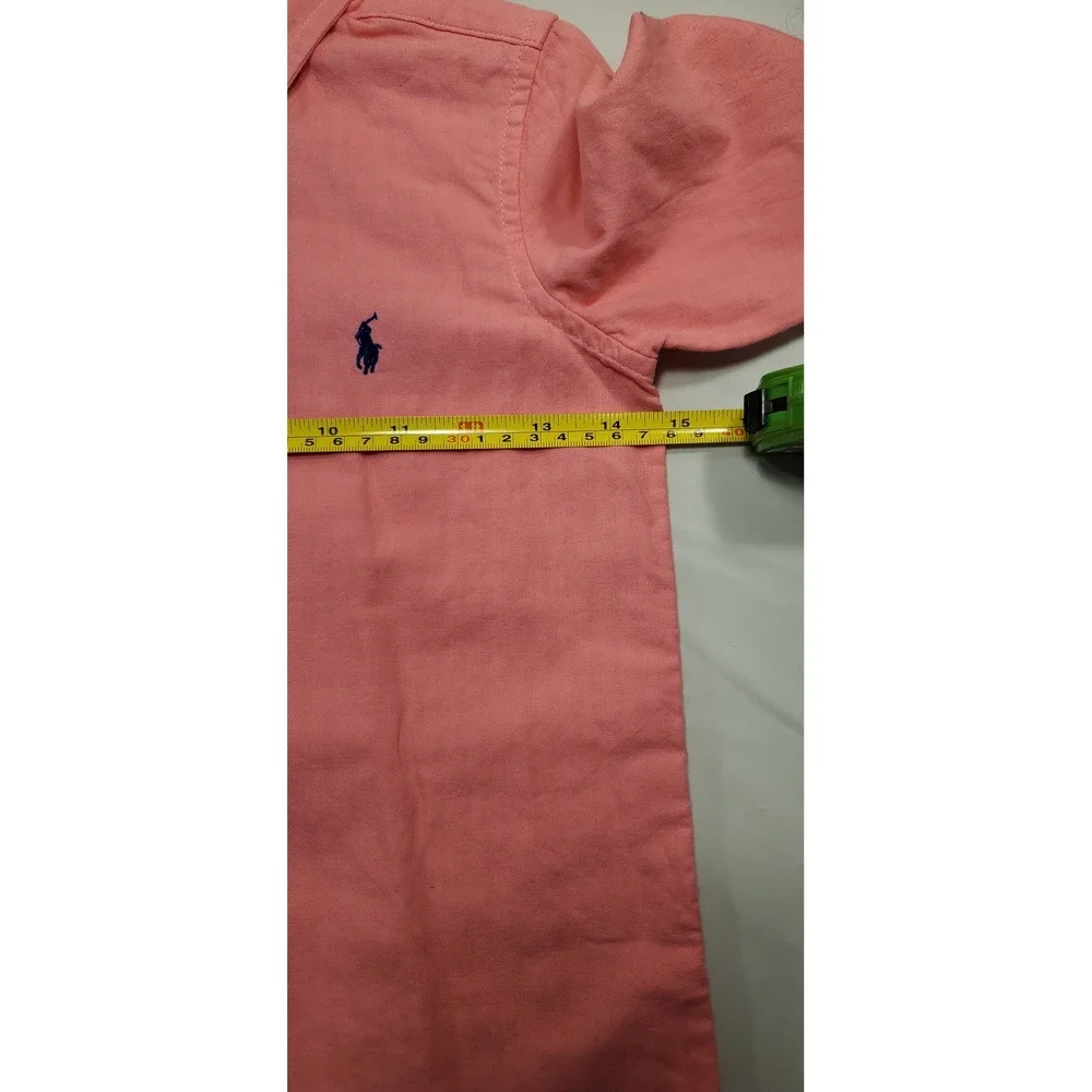 Ralph Lauren Kids Pink Button Down Shirt Long Sleeve Embroidered Pony Size 5 NWT